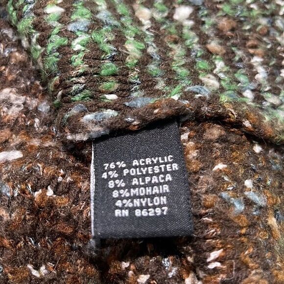 BCBGMaxAzria Ombre Knit Button Front Cardigan Sweater Brown Green Size M - Picture 13 of 13